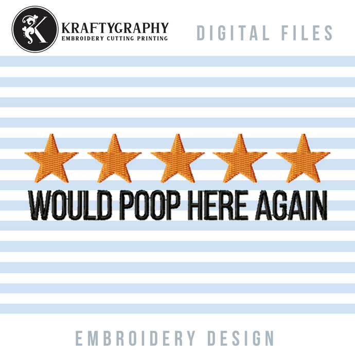 Funny Toilet Embroidery Sayings, Bathroom Sign Embroidery Patterns, Hilarious Half Bath Embroidery Designs, Hand Towels Pes Files-Kraftygraphy