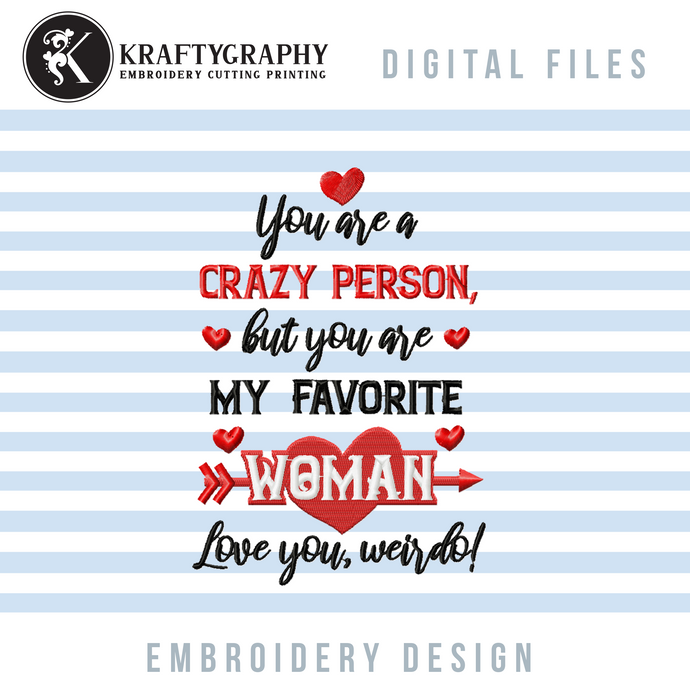 Cute Couple Funny Valentine Embroidery Designs, Couple Shirt Embroidery Sayings, Valentine Embroidery Patterns for Him and Her, Pillow Cover Embroidery, Kitchen Towels Embroidery,-Kraftygraphy